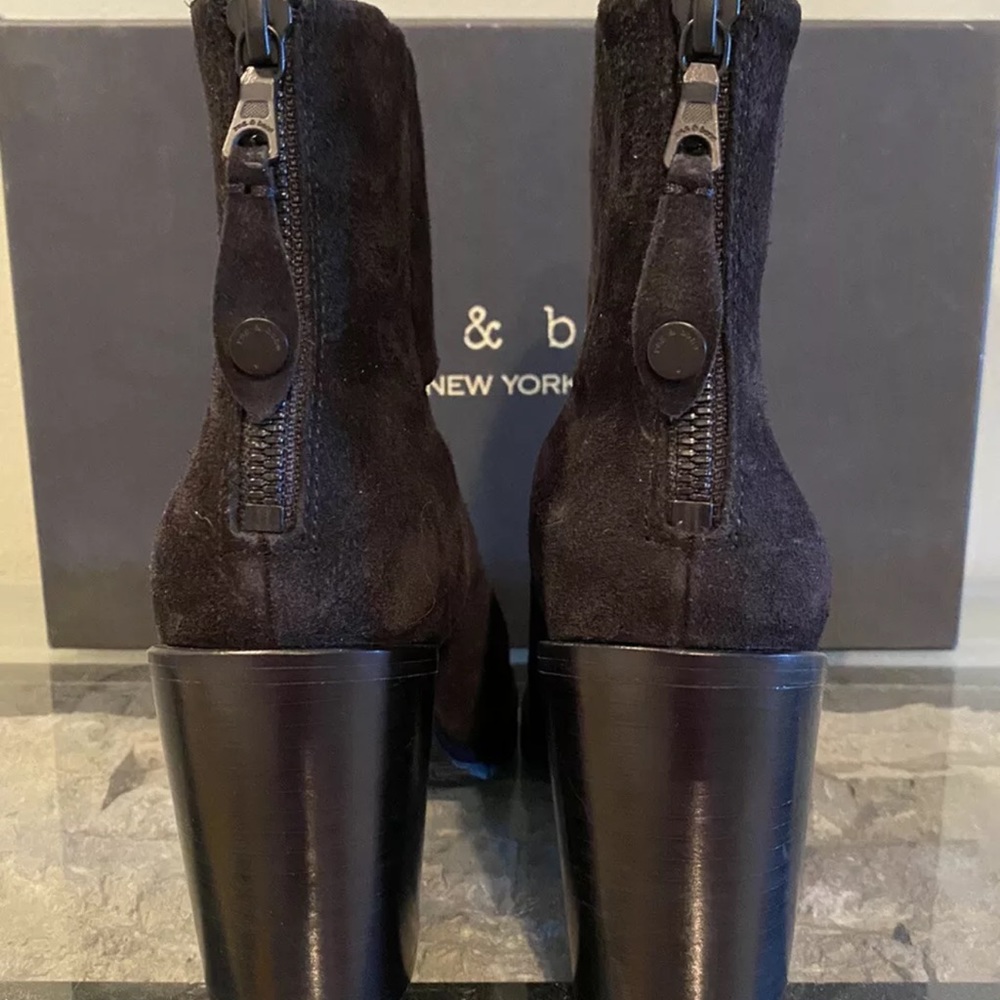 RAG & BONE NEWBURY 2.0 BLACK SUEDE CLASSIC  ANKLE BOOTIES BOOTS SZ 6.5  36.5 NEW - Picture 9 of 11